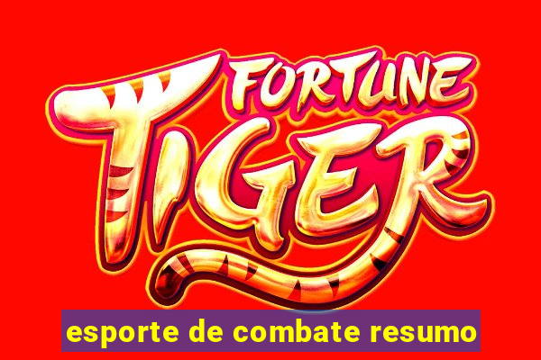 esporte de combate resumo